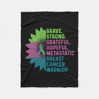 Breast Cancer Awareness Care Warrior Fleece Blanket