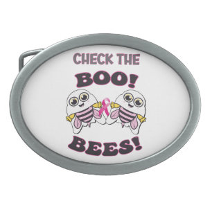 Breast Cancer Awareness Check The Boo-Bees Belt Buckle