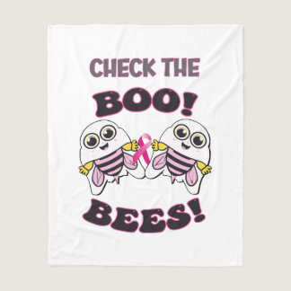 Breast Cancer Awareness Check The Boo-Bees Fleece Blanket