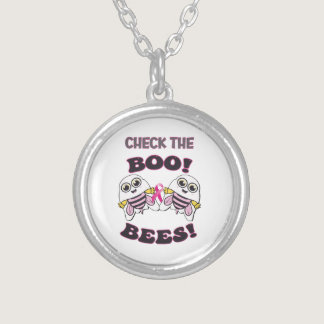 Breast Cancer Awareness Check The Boo-Bees Silver Plated Necklace