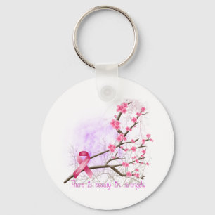 Breast Cancer Awareness Cherry Blossom Keychain