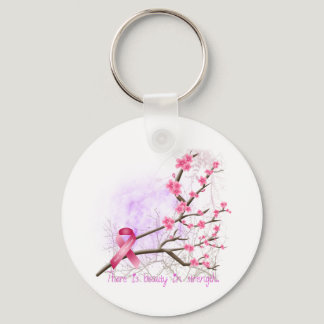 Breast Cancer Awareness Cherry Blossom Keychain