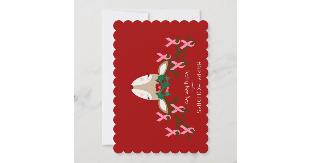 Breast Cancer Awareness Christmas Card  Zazzle.com