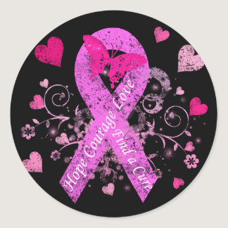 Breast Cancer Awareness Classic Round Sticker