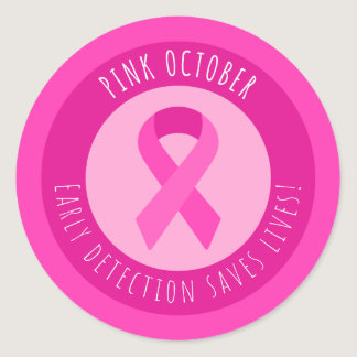 Breast Cancer Awareness Classic Round Sticker