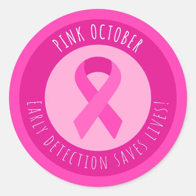 Breast Cancer Awareness Classic Round Sticker (Front)