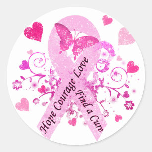 Breast Cancer Awareness Classic Round Sticker