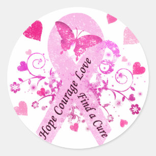 Breast Cancer Awareness Classic Round Sticker