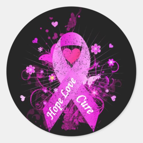 Breast Cancer Awareness Classic Round Sticker