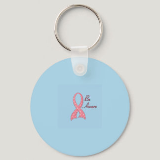 Breast Cancer Awareness Classic Round Sticker Larg Keychain