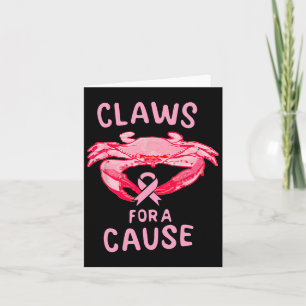 Breast Cancer Awareness Claws For A Cause Crab  Card