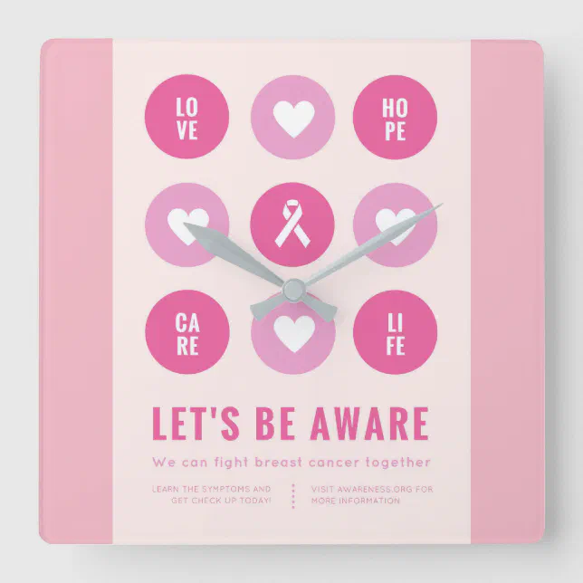 Breast Cancer Awareness Clock Zazzle