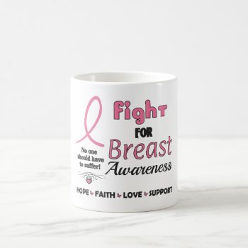 Breast Cancer Awareness Coffee Mug by DigiGraphics4u at Zazzle