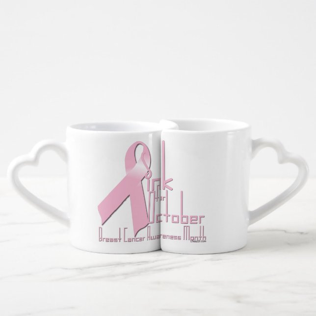 Breast Cancer Awareness Coffee Mug Set (Front Nesting)