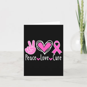 Breast Cancer Awareness Costume Pink Peace Love Cu Card