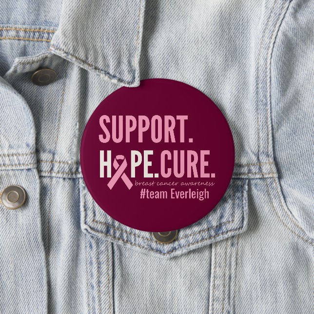 breast cancer awareness Custom Personalized Button (In Situ)