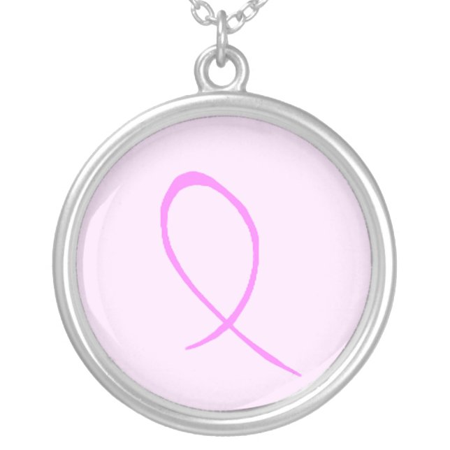 Breast Cancer Awareness Customizable Necklace (Front)