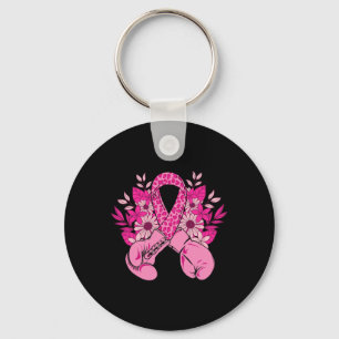 Breast Cancer Awareness Design Pink Ribbon Boxing  Keychain