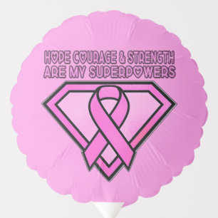 Breast Cancer Awareness Diamond Logo Pink Balloon