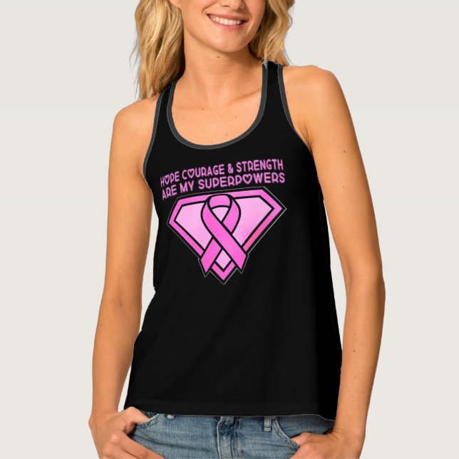 Breast Cancer Awareness Diamond Logo Tank Top (Front)