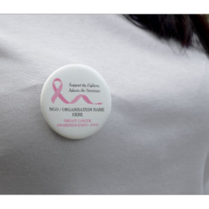 Breast Cancer Awareness Event Promotional  Button