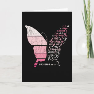 Breast Cancer Awareness Family Matching Butterfly Card