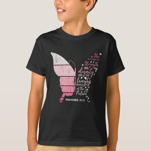 Breast Cancer Awareness Family Matching Butterfly T_Shirt