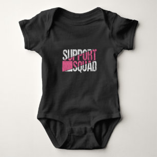 Breast Cancer Awareness Family Support Squad Team Baby Bodysuit