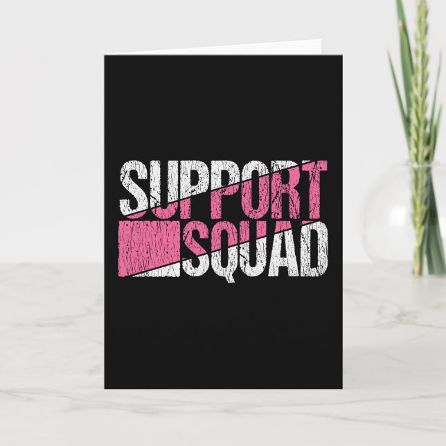 Breast Cancer Awareness Family Support Squad Team Card (Front)
