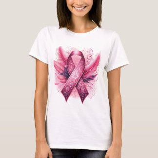 BREAST CANCER AWARENESS feathers T-Shirt