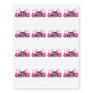 Breast Cancer Awareness Feel For Lumps Temporary Tattoos