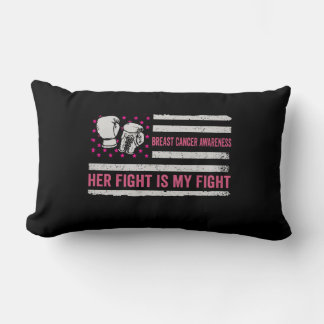breast cancer awareness fight lumbar pillow