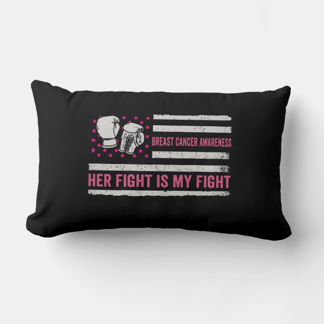 breast cancer awareness fight lumbar pillow (Front)