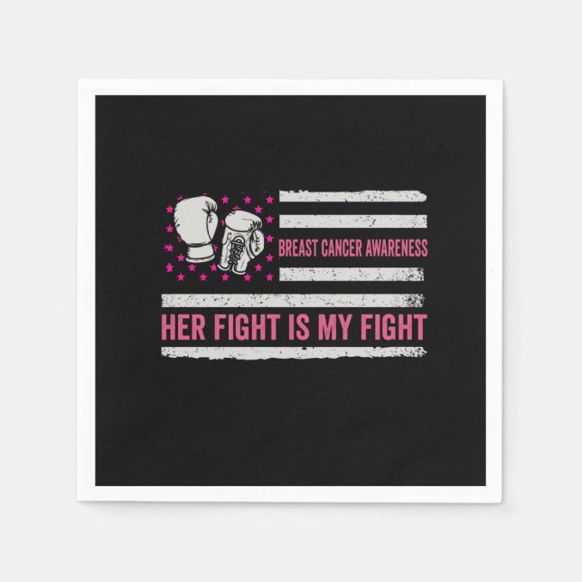 breast cancer awareness fight napkins (Front)
