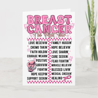 Breast Cancer Awareness Fight Tour Encouragement Card