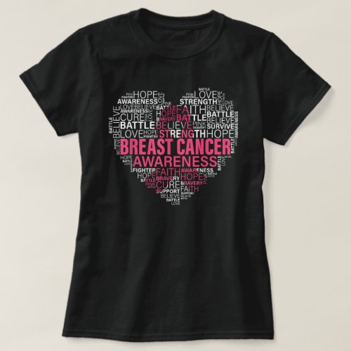 Breast Cancer Awareness Fighting Hope Support T_Shirt