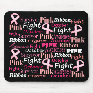 Breast Cancer Awareness Fighting Words Mouse Pad