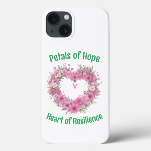 Breast Cancer Awareness Floral Heart Phone Case