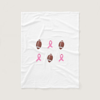 Breast Cancer Awareness & Football Fleece Blanket