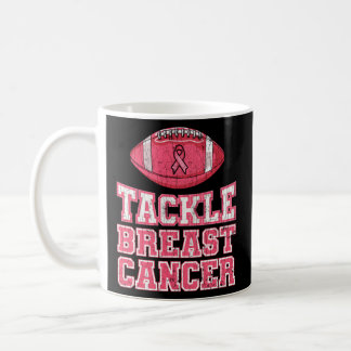 Breast Cancer Awareness Football Ribbon Tackle Bre Coffee Mug