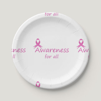 Breast cancer awareness for all paper plates