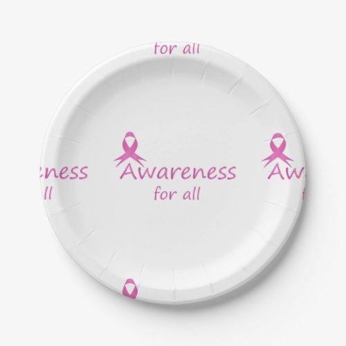 Breast cancer awareness for all paper plates