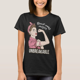 Breast Cancer Awareness For Her Warrior Unbreakabl T-Shirt