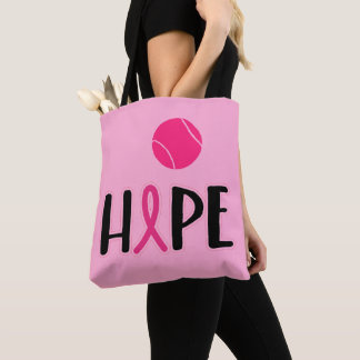 Breast Cancer Awareness for Tennis Player Tote Bag