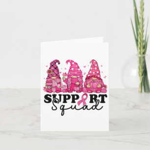 Breast Cancer Awareness For Women Gnomes Support S Card