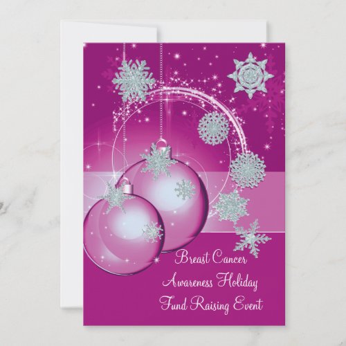 Breast Cancer Awareness Fund Raising Christmas Invitation