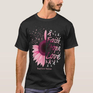 Breast Cancer Awareness Gifts Christian Faith Hope T-Shirt