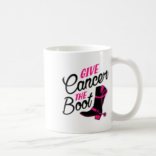 Breast Cancer Awareness Girls Western Cowboy Boots Coffee Mug