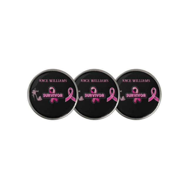 Breast Cancer Awareness  Golf Ball Marker (3 Up)