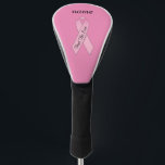 Breast Cancer Awareness Golf Head Cover<br><div class="desc">add your name to these hot pink golf club covers,  designed with a pink ribbon for Breast Cancer Awareness,  "find the cure"</div>